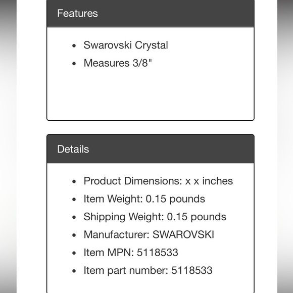 NWT Swarovski Stud Earrings - Picture 8 of 8